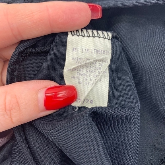 Mel Lyn Lingerie Black w/ Lace Detail Body Suit - Picture 3 of 3